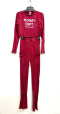 T6587-B11205 MINERAL WASH COTTON TOP AND PANTS SET