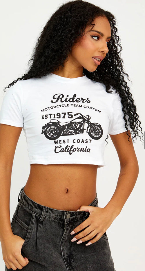 Boutique Graphic Printed Crop Top