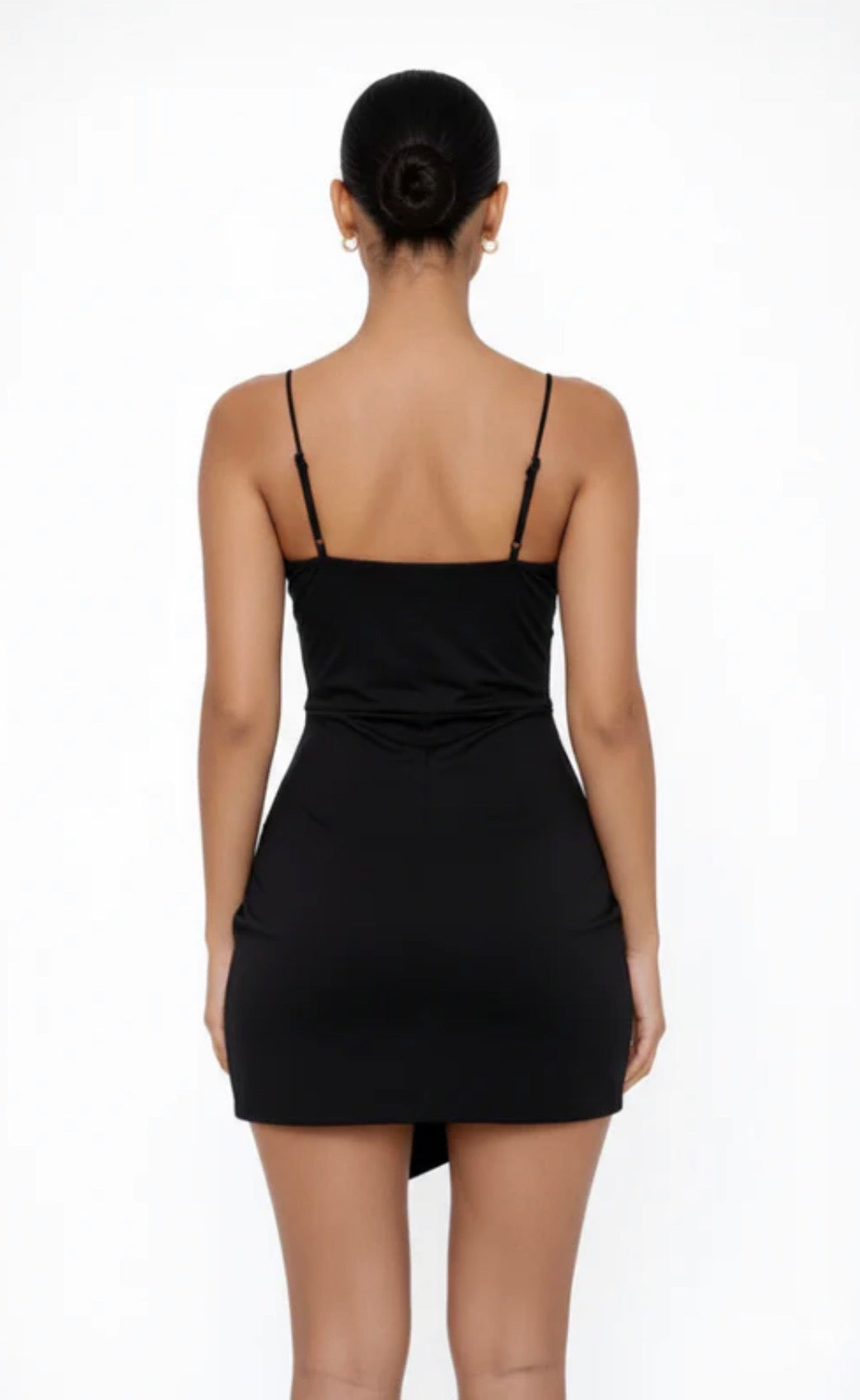 Asymmetrical Ruched Mini Dress