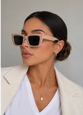 Beige Oversized Square Sunglasses – Quiet Luxury Collection