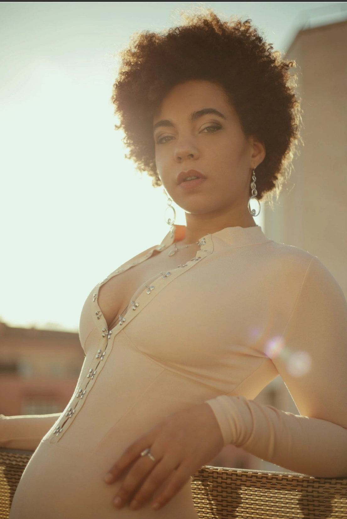 Nude Hook and Eye Long Sleeve Bodysuit