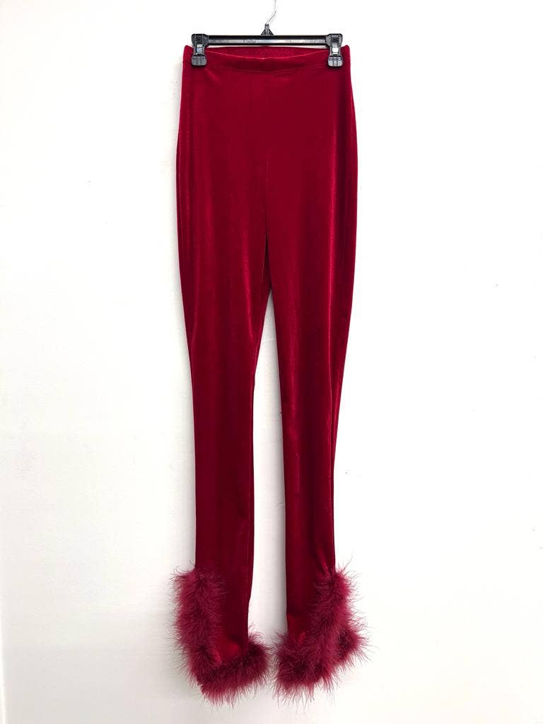 B10923 Fur Velvet Leggings