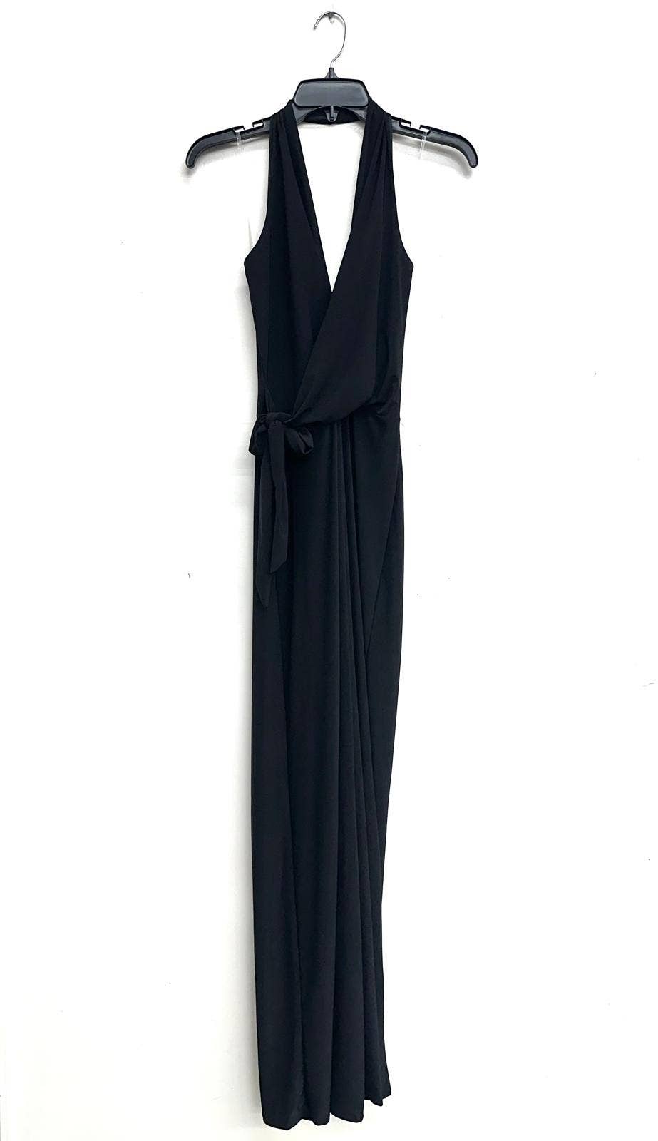J8167 HALTER JUMPSUIT WITH WRAP TIE