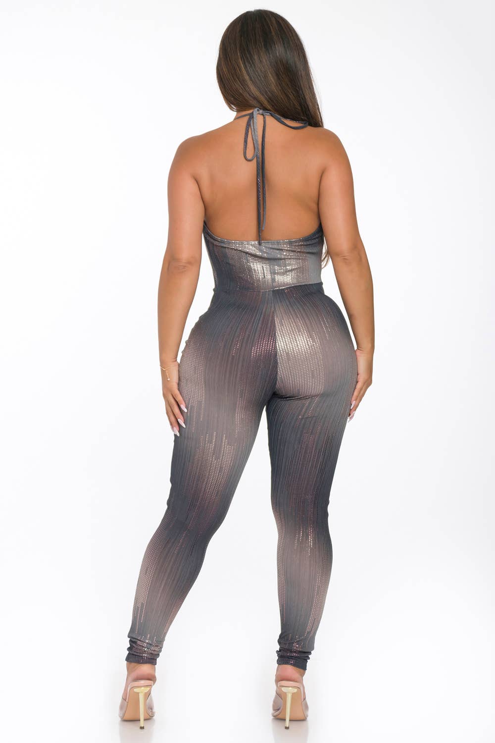 Halter Cowl Neck Jumpsuit