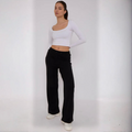 Wide Leg Ribbed Jogger